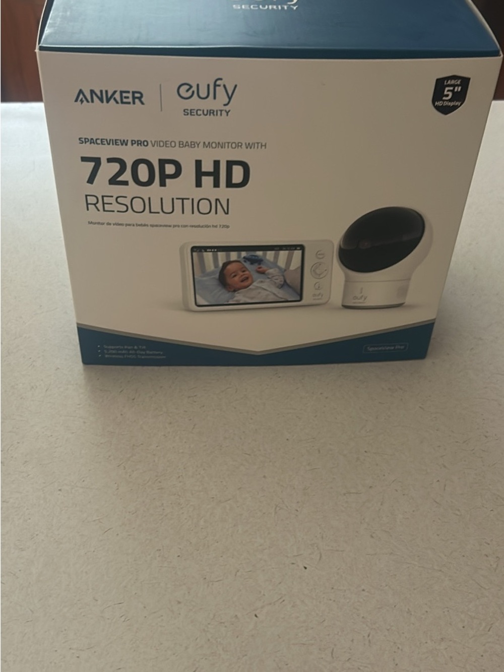 Anker eufy SpaceView Pro 720P HD Video Baby Monitor - White